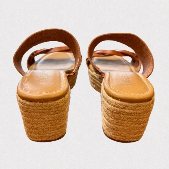 Lane Bryant Tan Espadrille Wedge Sandals Size 8 NWOT Braided Straps - Picture 6 of 7